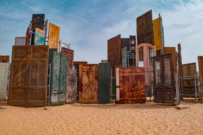 Forever Is Now Exhibition Door Installation, Giza Pyramids