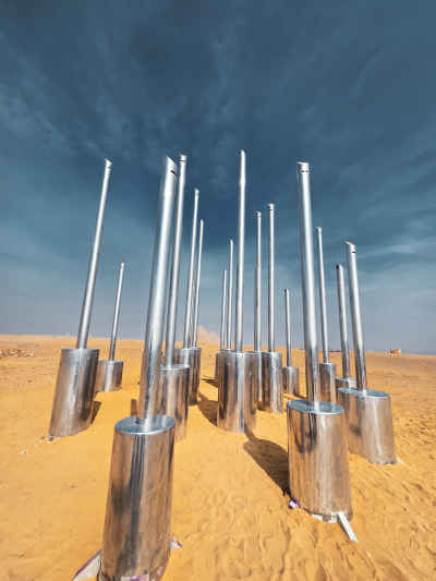 Forever Is Now Art Installation, Giza Pyramids Desert