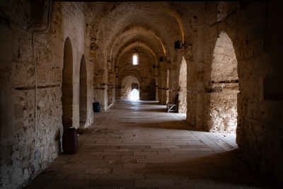 Qaitbay Citadel Stone Vaulted Corridor, Alexandria