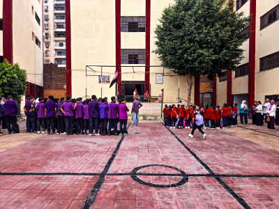 School Morning Assembly Courtyard, Downtown Cairo