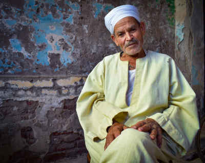 Elderly Egyptian Man in Galabiya, Rashid