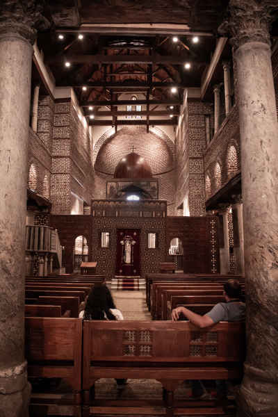 Church of Saint Sergius and Bacchus Interior, Coptic Cairo