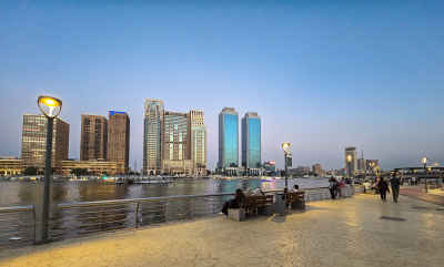 Zamalek Nile Corniche Waterfront, Cairo Skyline