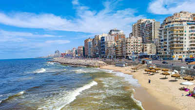 Alexandria Mediterranean Coastline from Chatby Casino