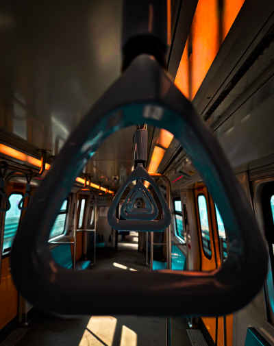 Cairo Metro Line 3 Train Interior Hanging Handles