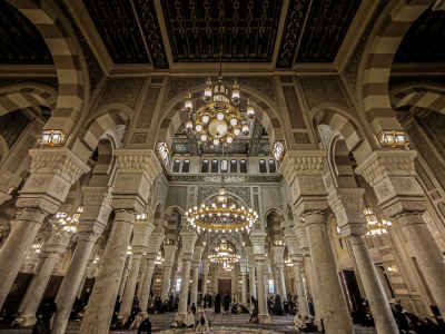 Sayeda Zeinab Mosque Interior, Cairo Egypt