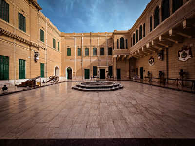 Abdin Palace Museum Courtyard Cairo Egypt