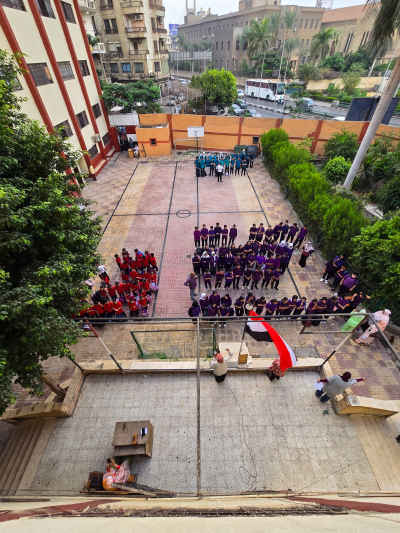 Morning School Assembly Courtyard, Downtown Cairo