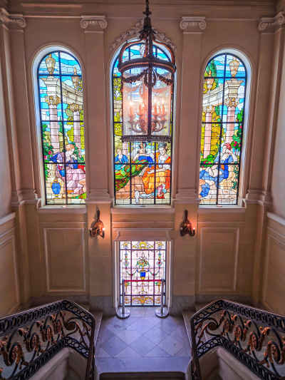 Aisha Fahmy Palace Stained Glass Staircase Cairo