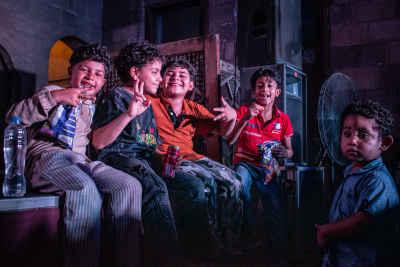 Children Laughing at Aragoz Show, Beit El-Sehemy Cairo