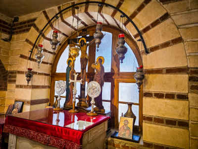 Saint George Church Interior Altar Icons, Old Cairo