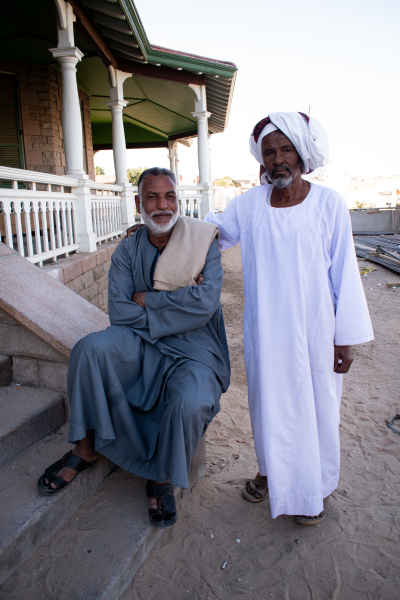 Two Nubian Elders in Traditional Dress, Aswan