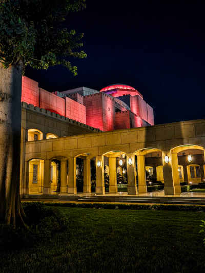 Cairo Opera House Illuminated at Night, Gezira