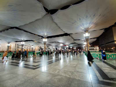 Al-Masjid An-Nabawi Interior Umbrella Canopy, Medina