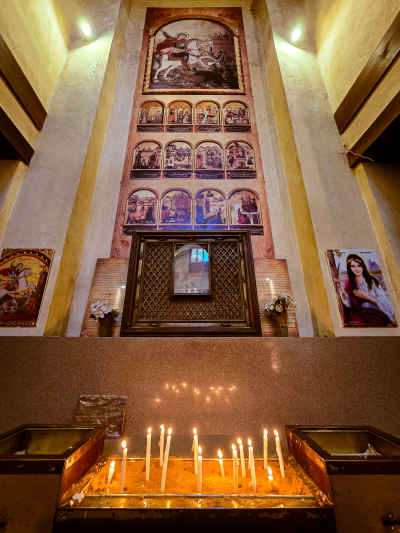 Saint George Monastery Nuns Candle Shrine, Mar Girgis Cairo