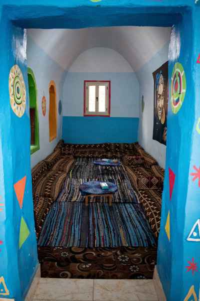 Traditional Nubian House Interior, Aswan Egypt