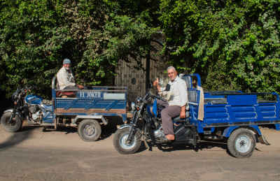 Street Vendors on Cargo Tricycles, Rashid Egypt