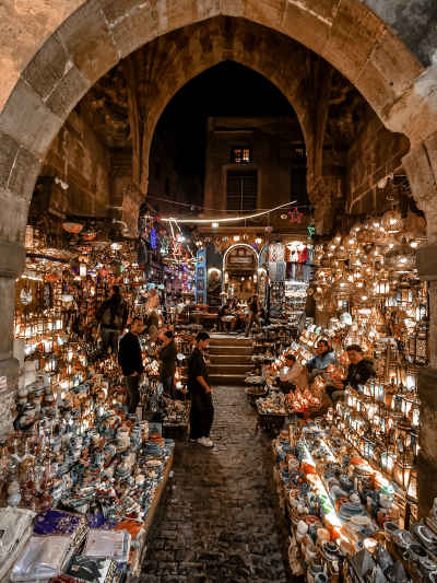Khan El Khalili Lantern Shop Street, Cairo