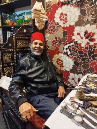 Antique Dealer at Stall, Haret Darwish Abdeen Cairo