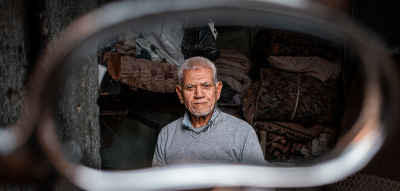 Elderly Craftsman Portrait, Mamluk Desert Quarter Cairo