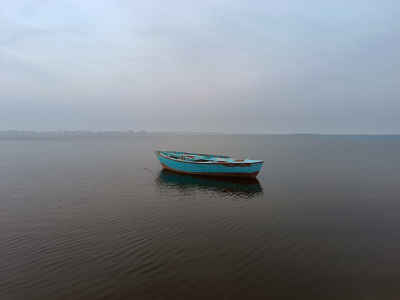 Wooden Fishing Boat on Lake Qarun, Fayyum