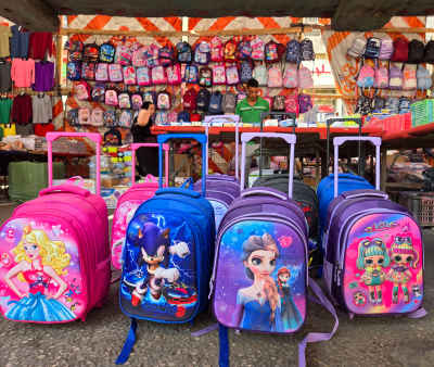 Children's School Bags Street Stall, Al-Abbaseya Cairo