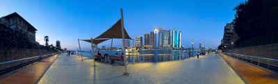 Zamalek Corniche Panoramic View at Dusk, Cairo