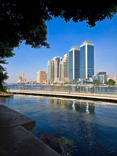 Nile River View and Corniche from Zamalek Cairo