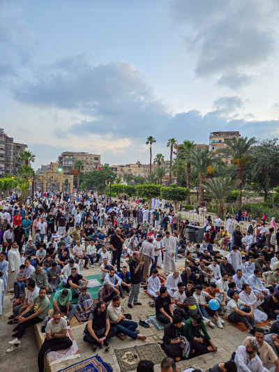 Eid Al-Adha Prayer at Sultan Hassan Mosque Courtyard