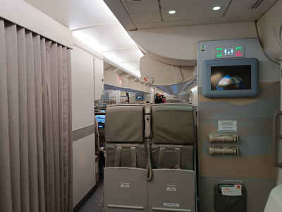 Emirates Airline Cabin Interior, Dubai Airport