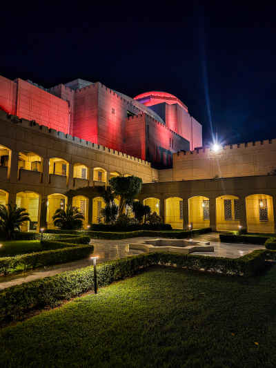 Cairo Opera House Courtyard Night Illumination, Egypt