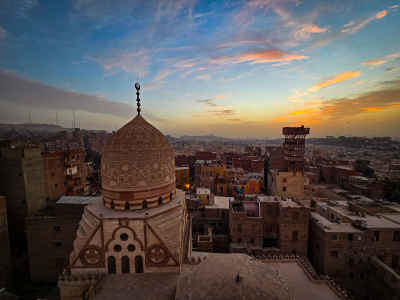 Sultan Al-Ashraf Qaytbay Mosque Rooftop, Cairo Sunset
