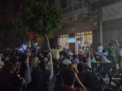 Egyptian Fans Celebrate World Cup Win Over Australia, Cairo