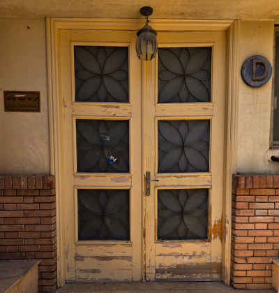 Vintage Entrance Door, Italian Hospital Cairo