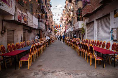 Ramadan Iftar Street Setup, Al-Matareya Cairo 2026