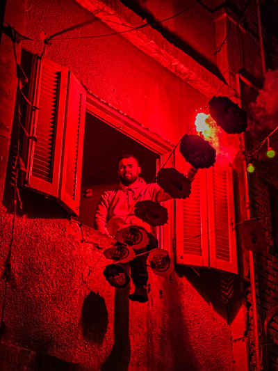 Ramadan Fanous Vendor at Night, Al-Matariyyah Cairo