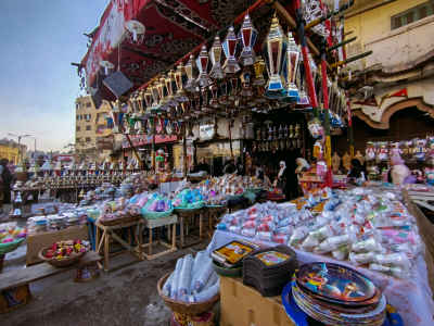 Ramadan Decorations Market Stall, Sayeda Zeinab Cairo