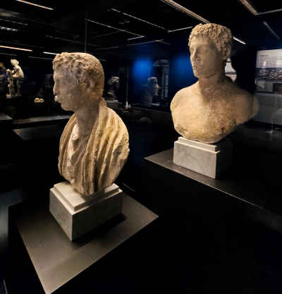 Ancient Marble Busts Display, Greco-Roman Museum Alexandria