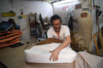 Mattress Craftsman at Work, Al-Darb Al-Ahmar Cairo