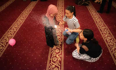 Children Playing During Eid at Sultan Hassan Mosque