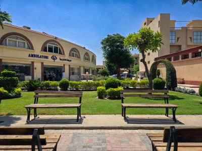 Ambulatori Clinic Entrance Garden, Italian Hospital Cairo