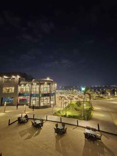Ain El Hayah Resort Waterfront at Night, Giza