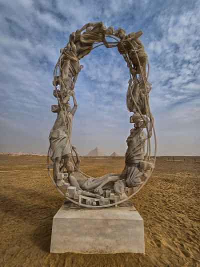 Forever Is Now Art Exhibition Sculpture, Giza Pyramids