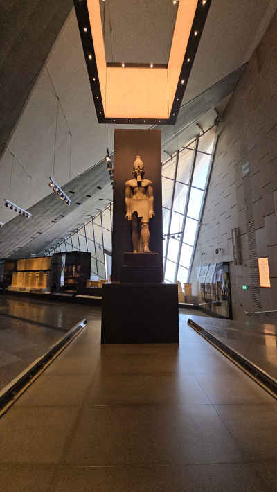 Ancient Egyptian Statue Display, Grand Egyptian Museum Giza