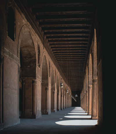 Ibn Tulun Mosque Ancient Arcade Colonnade Cairo