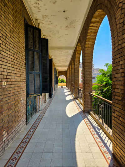 Patient Ward Balcony Corridor, Italian Hospital Cairo