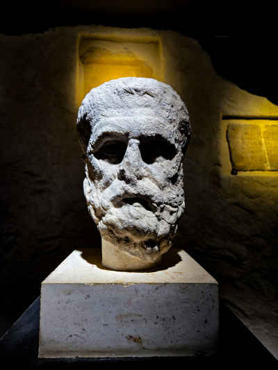 Ancient Greco-Roman Stone Bust, Alexandria Museum