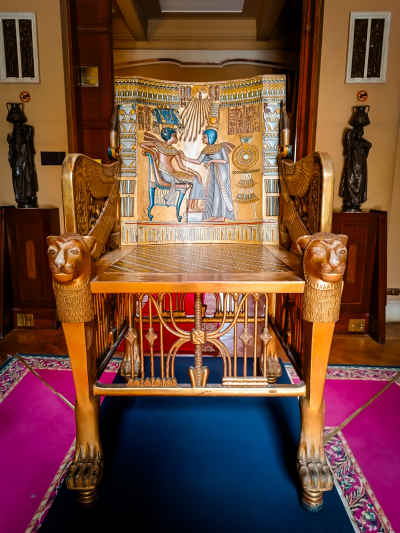 Pharaonic Ceremonial Chair, Farouk Corner Cairo