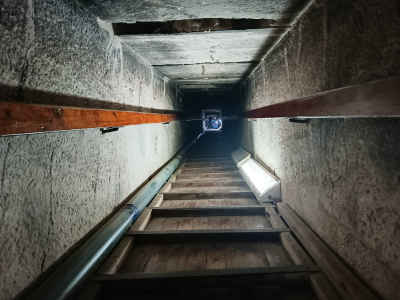 Interior Descending Passage Dahshur Pyramid Giza Egypt