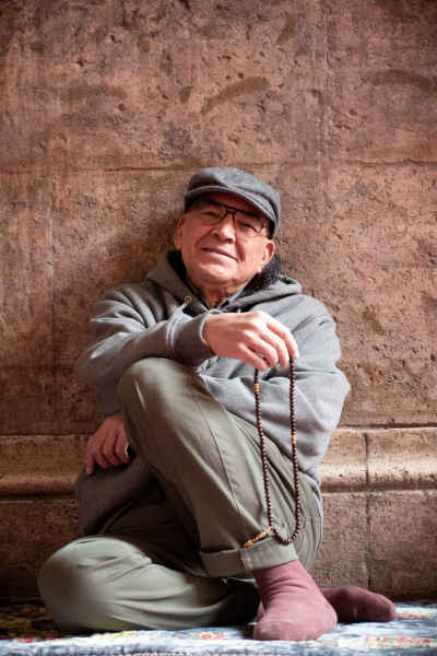 Elderly Man with Misbaha at Sultan Hassan Mosque Cairo